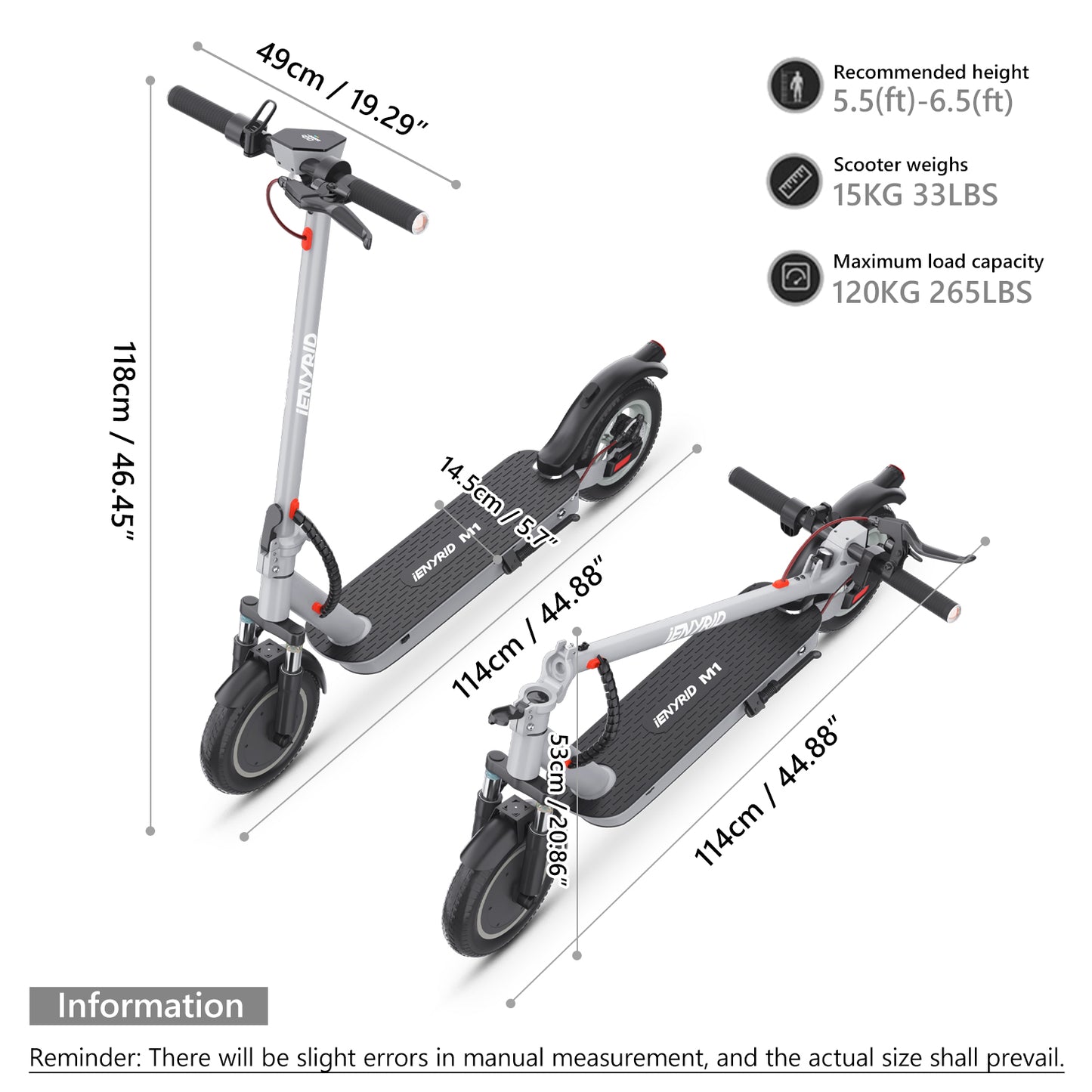 STRIDE+ Electric Scooter (iENYRID M1)