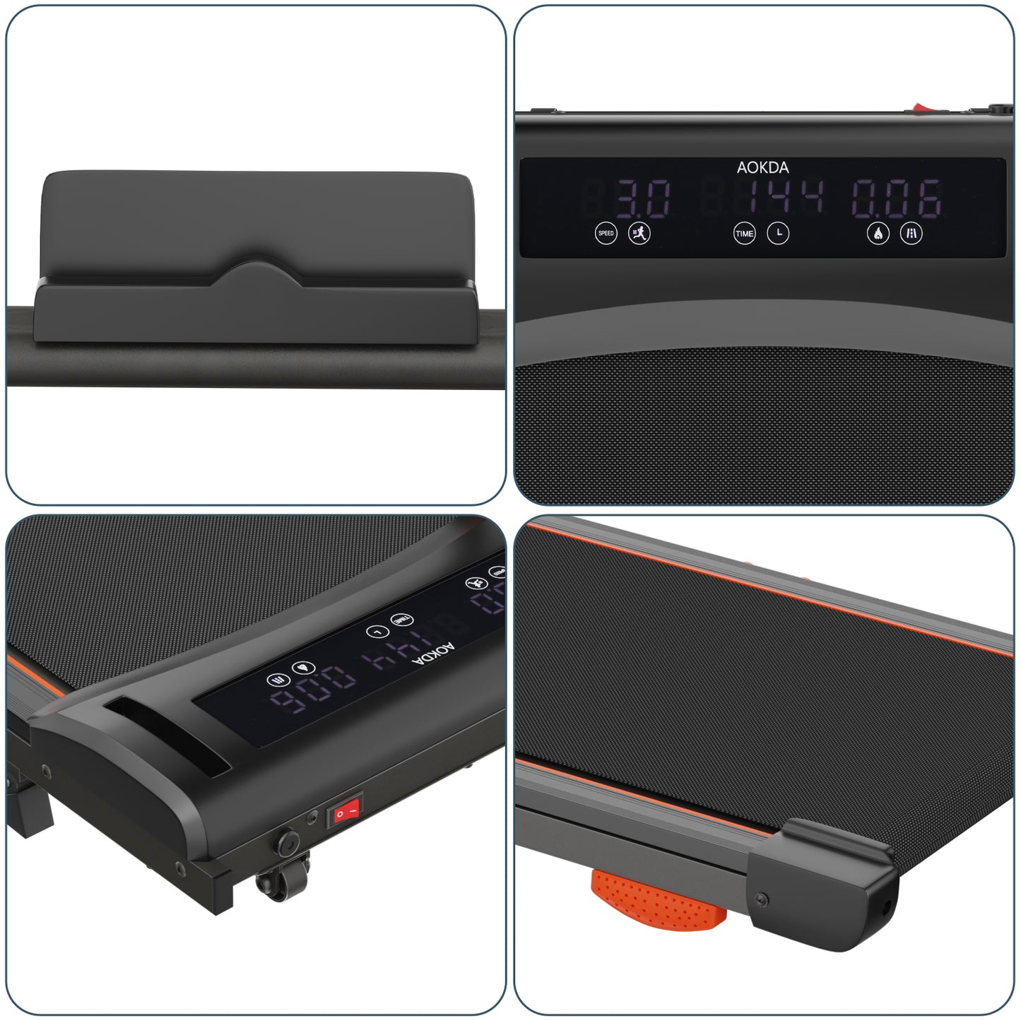 STRIDE+ Aokda Walk Pad Treadmill