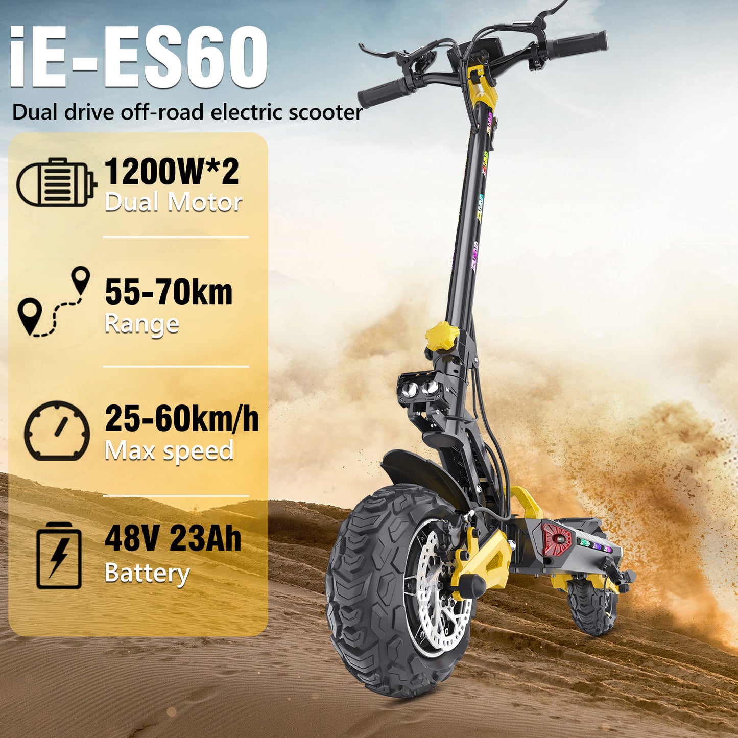 STRIDE+ Electric Scooter (iENYRID ES60 - 40V & 60V)