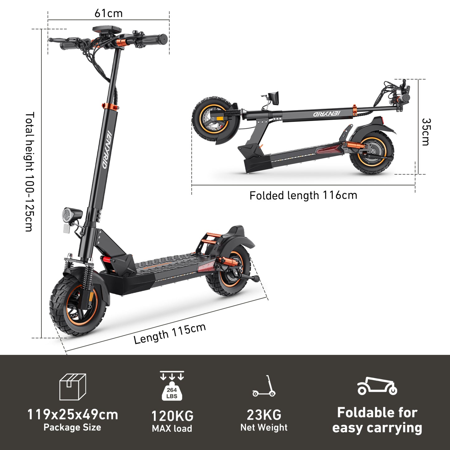 STRIDE+ Electric Scooter (iENYRID M4 PRO S)